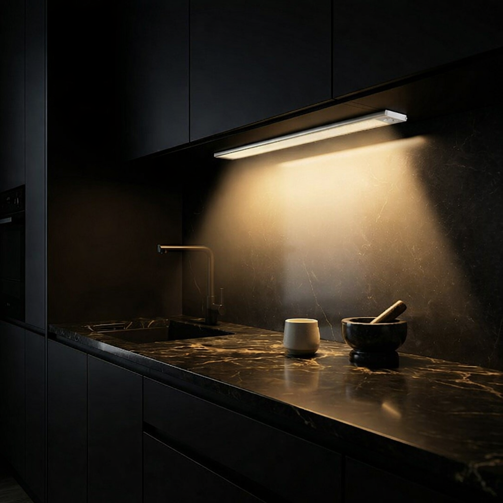 LUMEN motion sensor light glowing in a modern South African home
